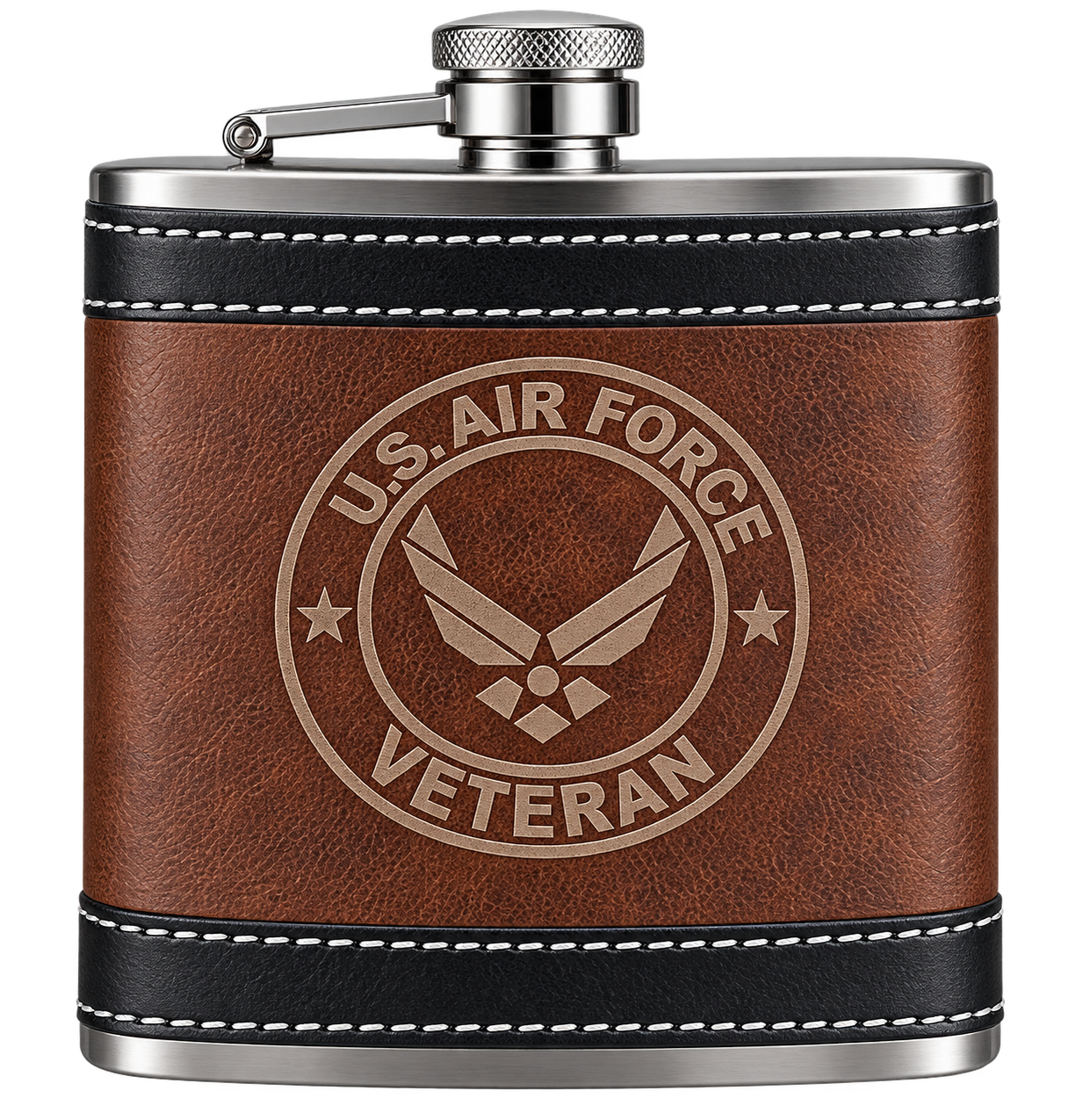 Custom laser engraved flask