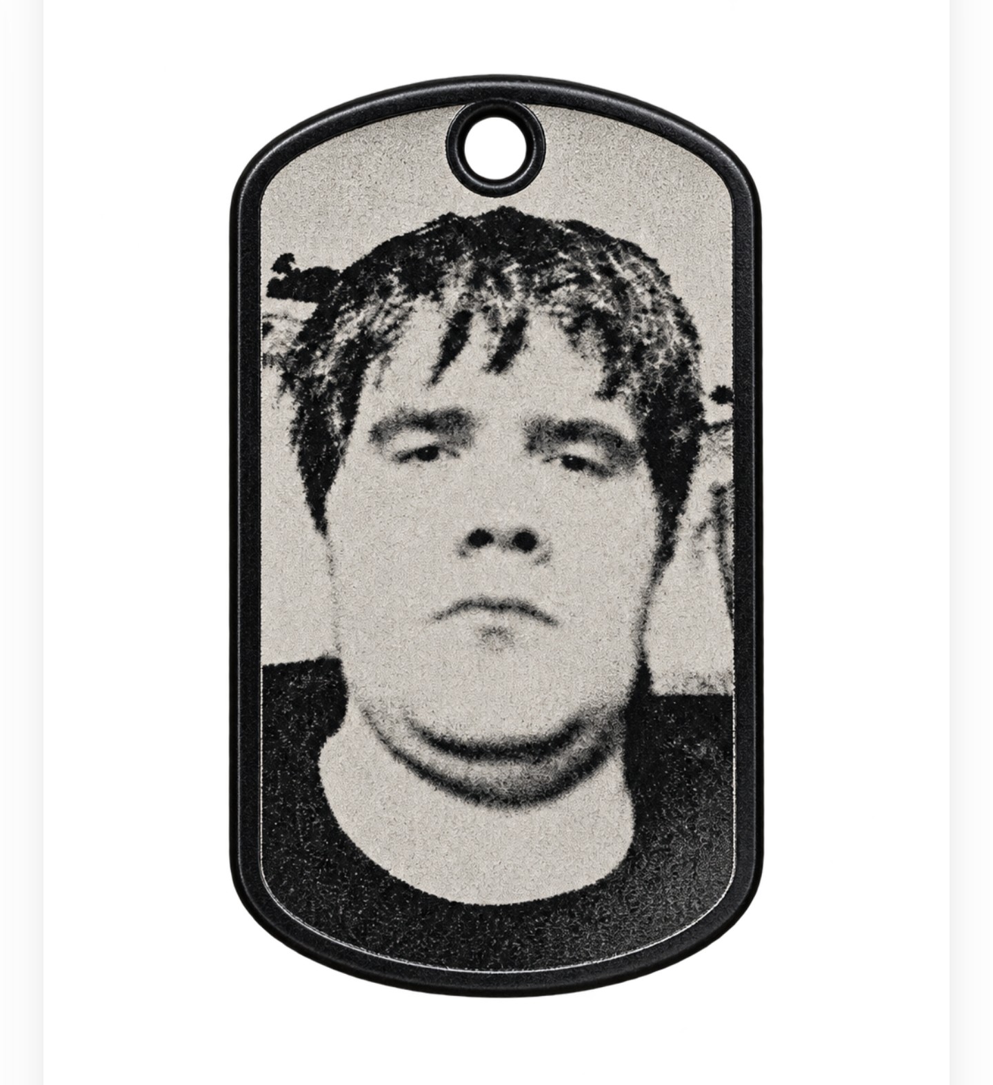 Custom military dog tag with chain